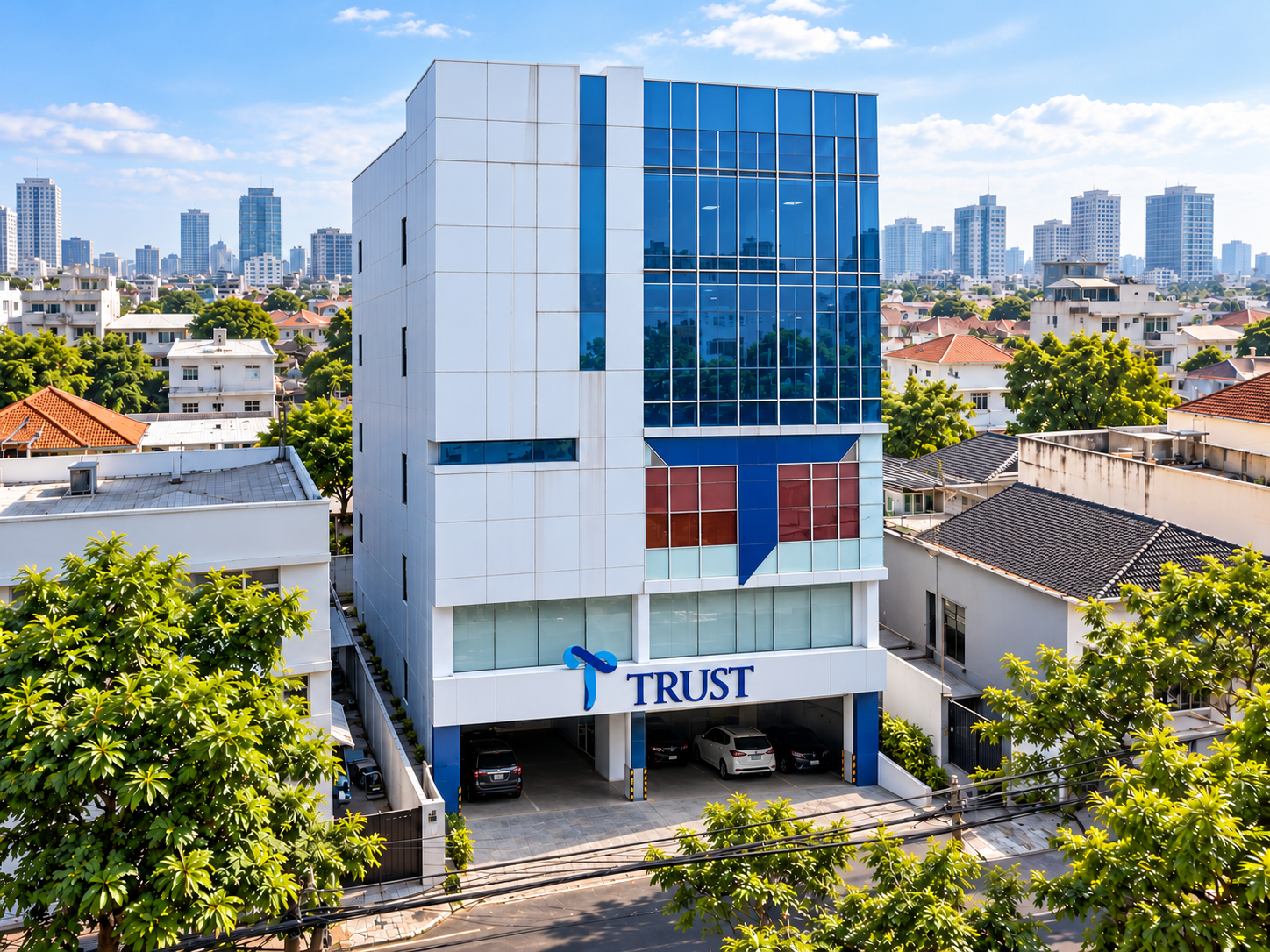 Trust Building Jakarta's exterior in Central Jakarta